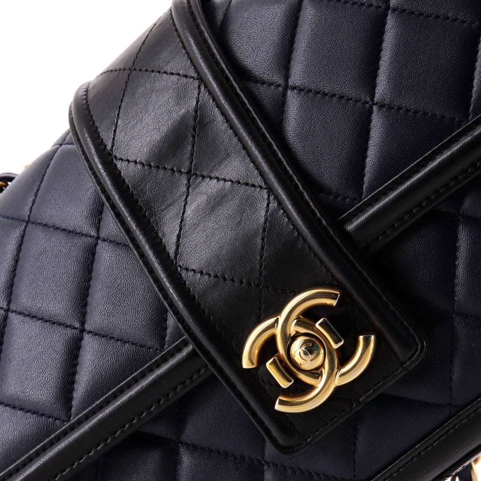 Elegant CC Flap Bag Quilted Lambskin Jumbo