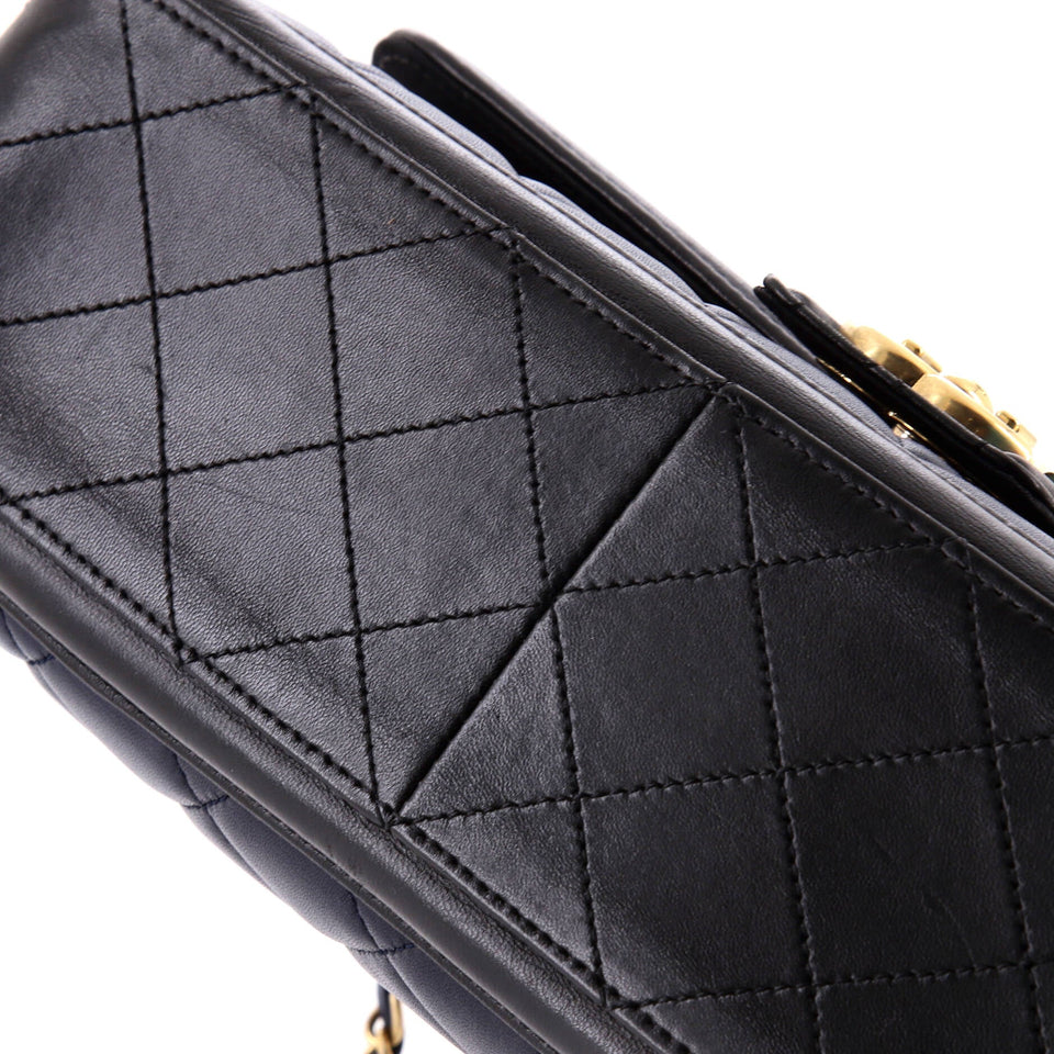 Elegant CC Flap Bag Quilted Lambskin Jumbo