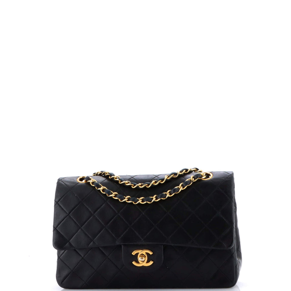 Vintage Classic Double Flap Bag Quilted Lambskin Small