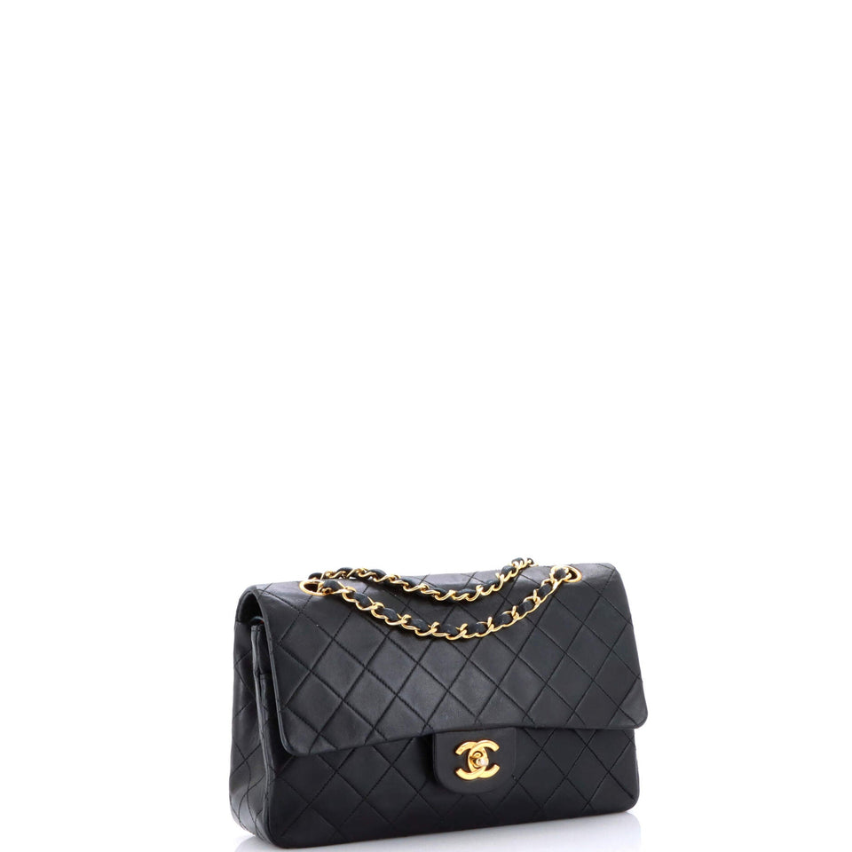 Vintage Classic Double Flap Bag Quilted Lambskin Small
