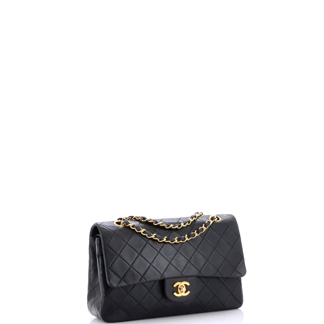 Vintage Classic Double Flap Bag Quilted Lambskin Small