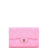 Trifold Classic Flap Wallet Quilted Caviar Medium