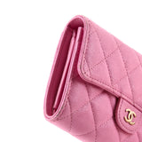 Trifold Classic Flap Wallet Quilted Caviar Medium