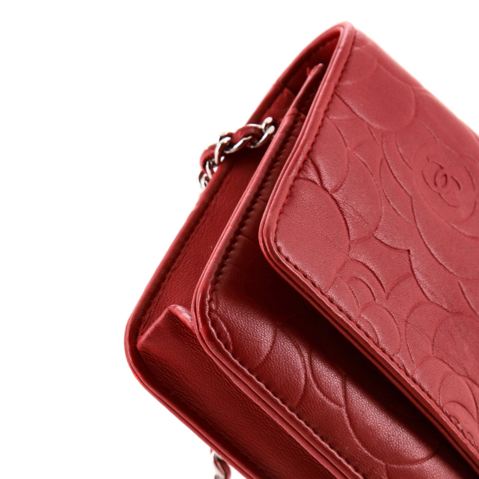 Wallet on Chain Camellia Lambskin
