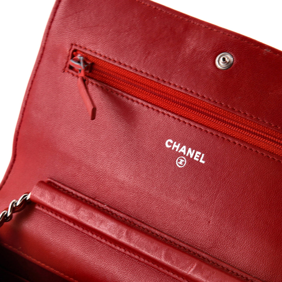Wallet on Chain Camellia Lambskin