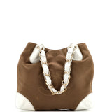 Vintage Olsen CC Chain Tote Canvas with Leather Medium