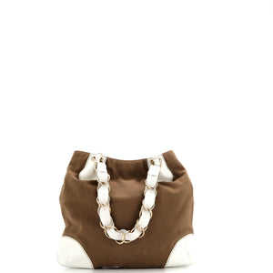 Vintage Olsen CC Chain Tote Canvas with Leather Medium