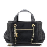 Shopping Tote Quilted Denim with Stitched Calfskin Medium