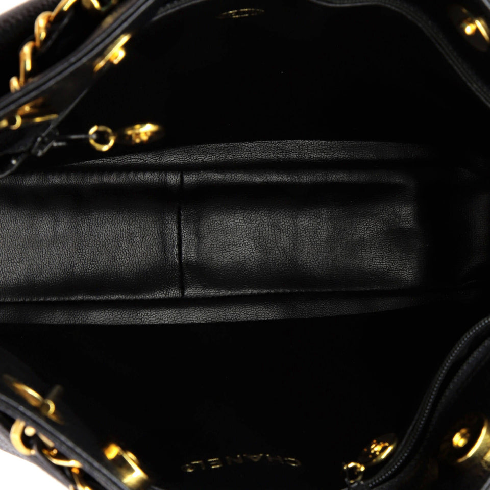 Vintage Front Pocket Tote Caviar Medium