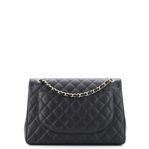 Classic Double Flap Bag Quilted Caviar Maxi
