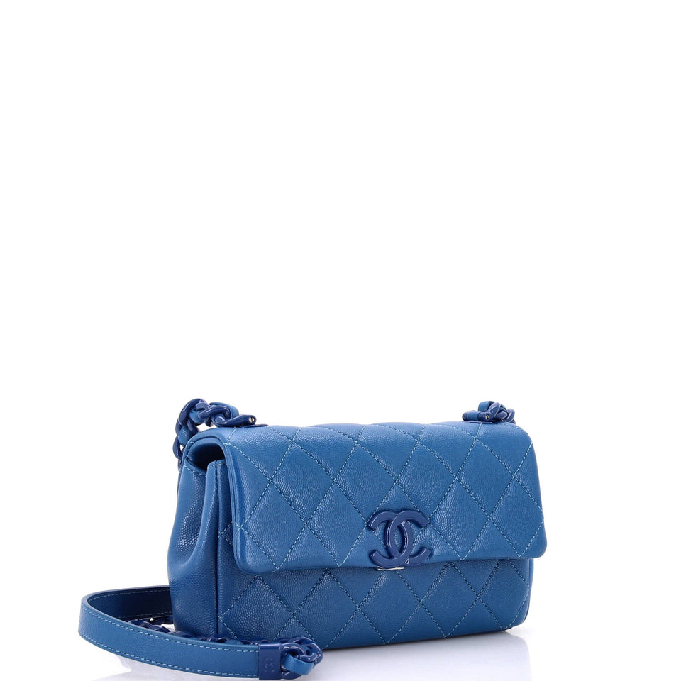 My Everything Flap Bag Quilted Caviar Small