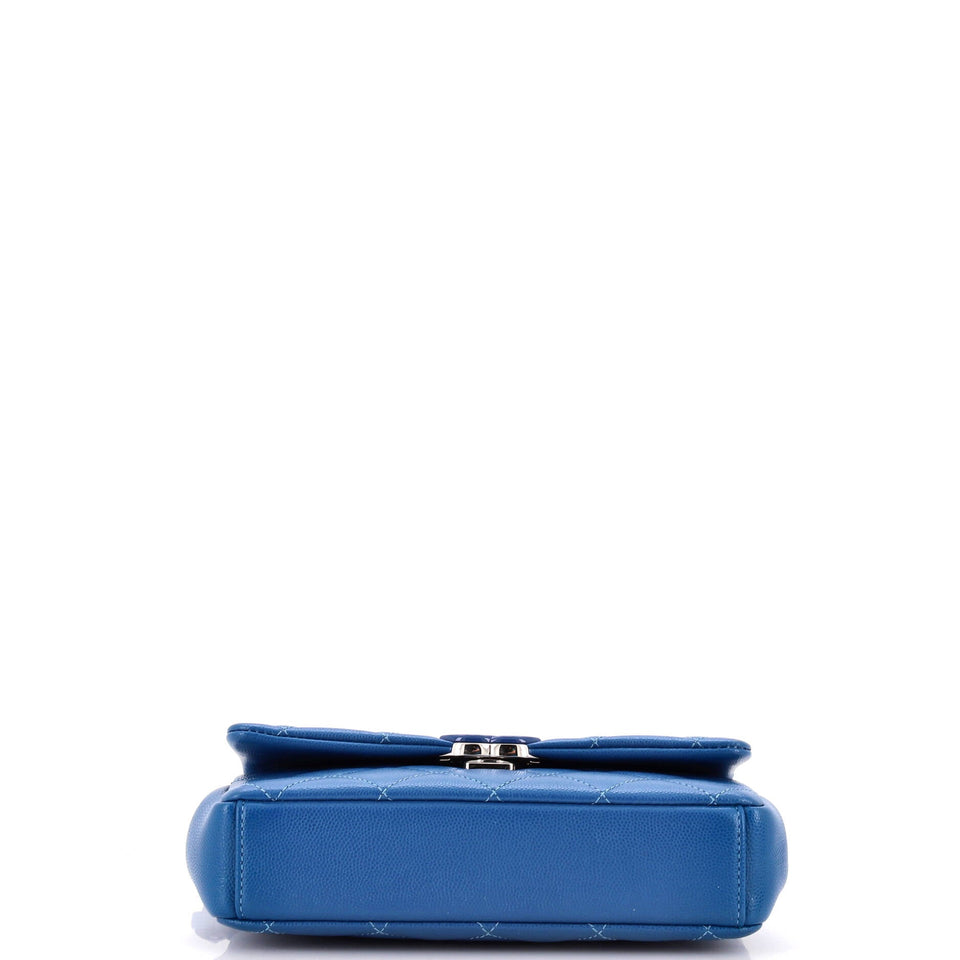 My Everything Flap Bag Quilted Caviar Small