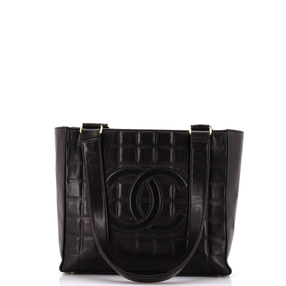 Chocolate Bar CC Tote Quilted Leather Small
