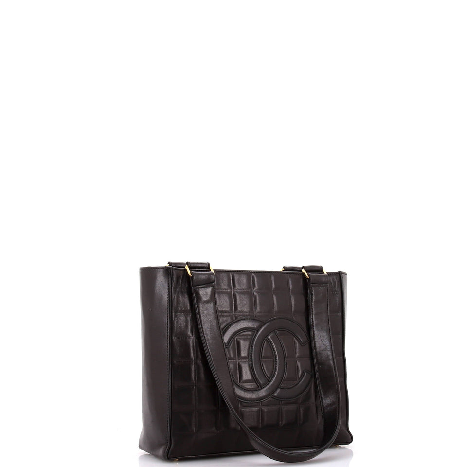 Chocolate Bar CC Tote Quilted Leather Small