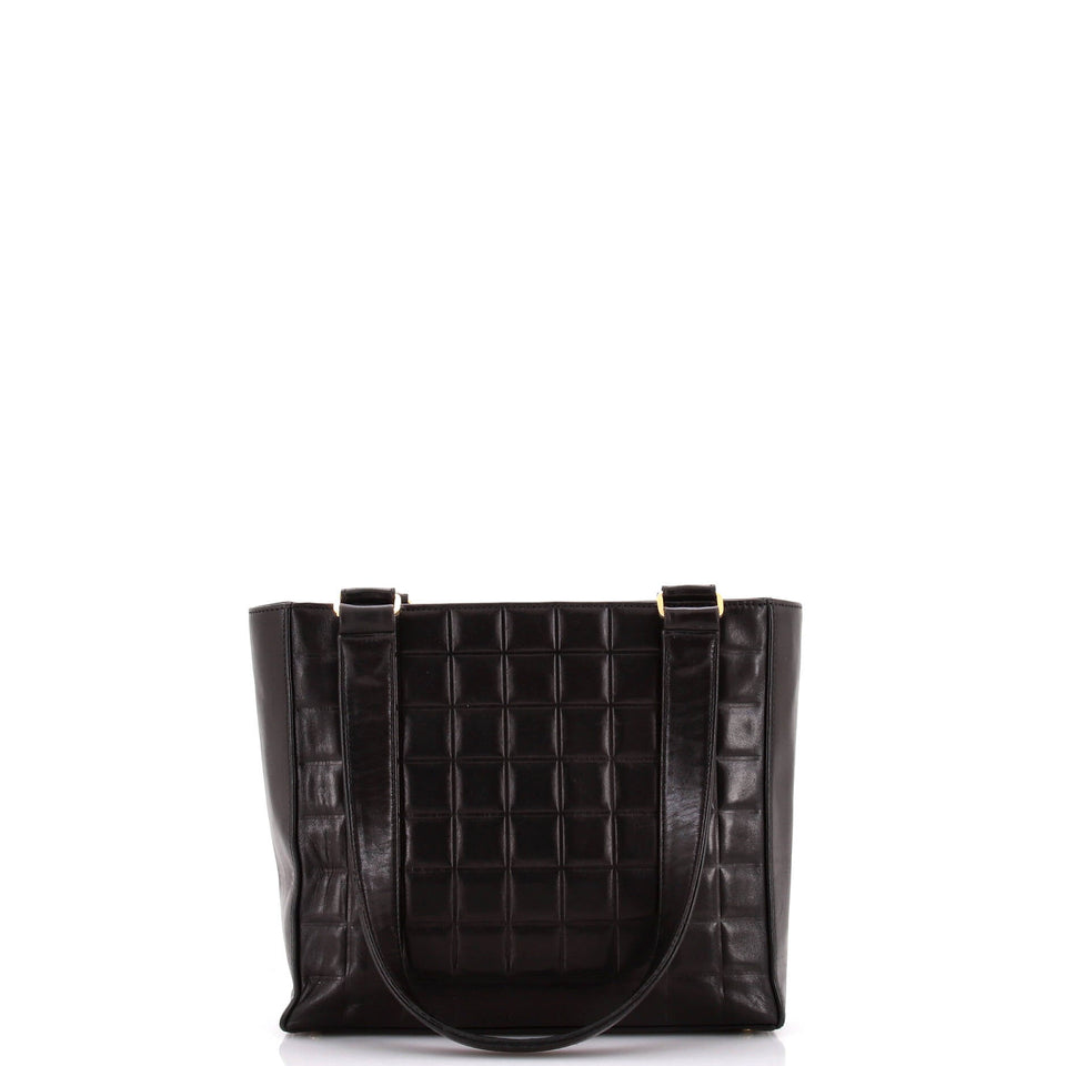 Chocolate Bar CC Tote Quilted Leather Small