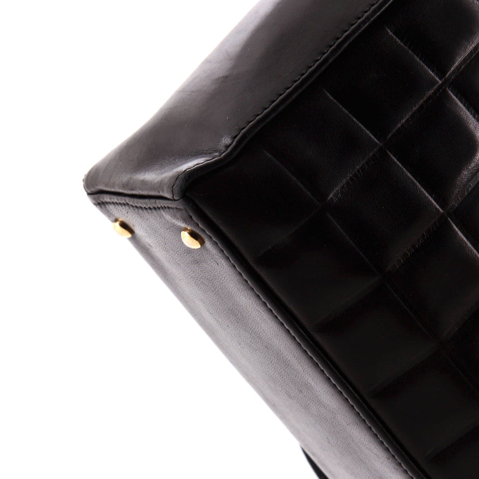 Chocolate Bar CC Tote Quilted Leather Small