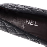 Women's CC Cap Toe Bow Ballerina Flats Quilted Leather