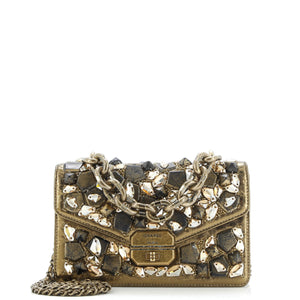 Convertible Gabrielle Flap Bag Embellished Lambskin Small