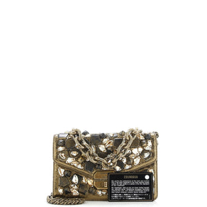 Convertible Gabrielle Flap Bag Embellished Lambskin Small