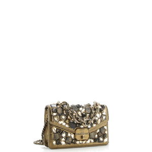 Convertible Gabrielle Flap Bag Embellished Lambskin Small