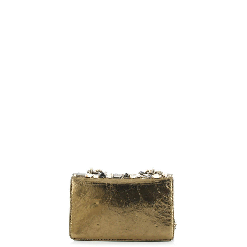 Convertible Gabrielle Flap Bag Embellished Lambskin Small