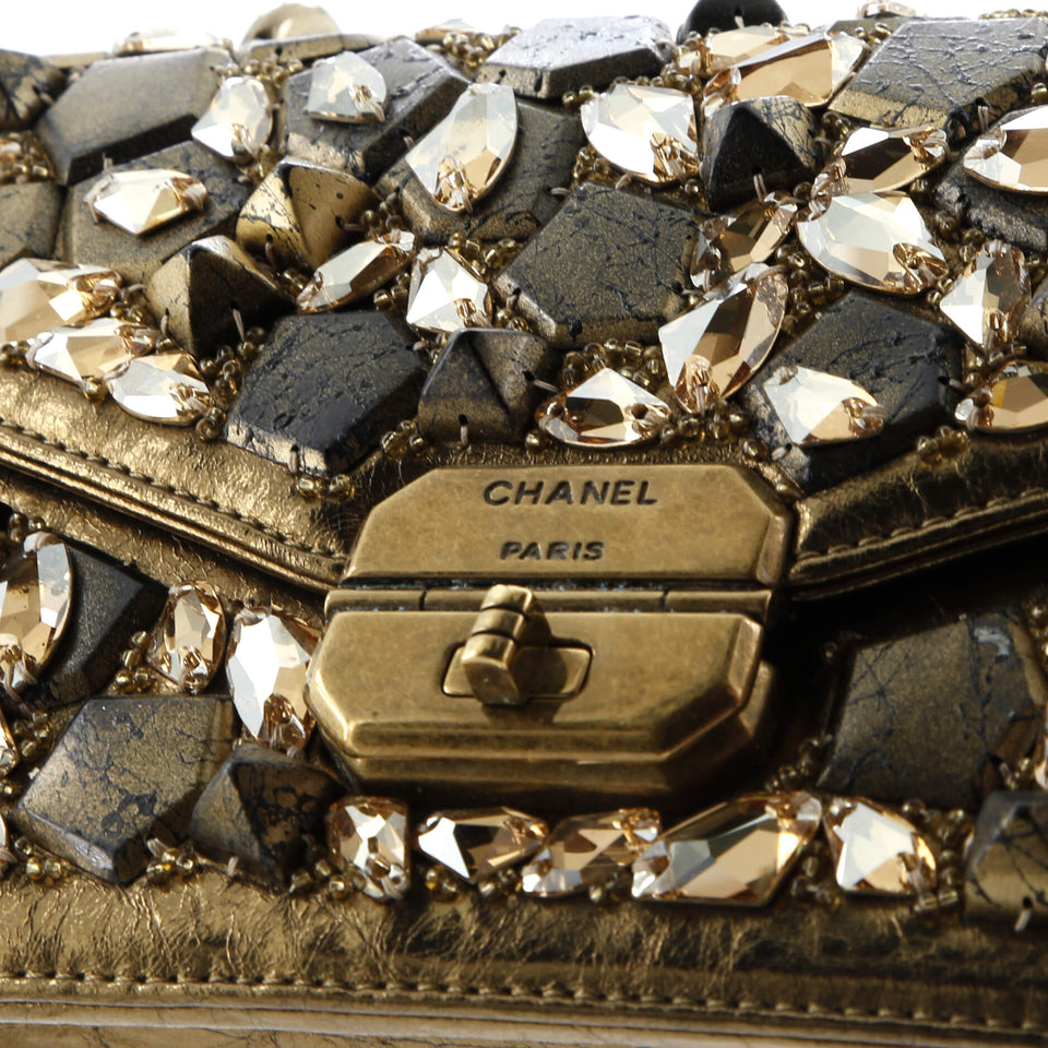 Convertible Gabrielle Flap Bag Embellished Lambskin Small