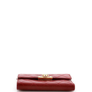 Golden Class Flap Wallet Quilted Caviar Small