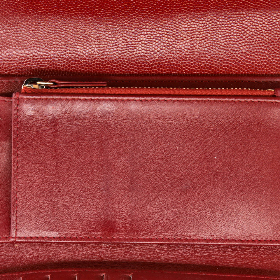 Golden Class Flap Wallet Quilted Caviar Small