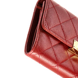 Golden Class Flap Wallet Quilted Caviar Small