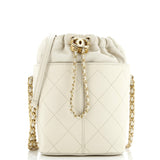 CC Drawstring Bucket Crossbody Bag Stitched Calfskin Medium