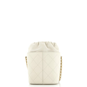 CC Drawstring Bucket Crossbody Bag Stitched Calfskin Medium