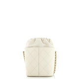 CC Drawstring Bucket Crossbody Bag Stitched Calfskin Medium