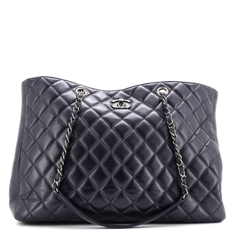 Classic CC Shopping Tote Quilted Calfskin Large