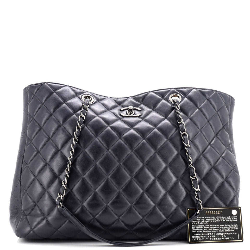 Classic CC Shopping Tote Quilted Calfskin Large