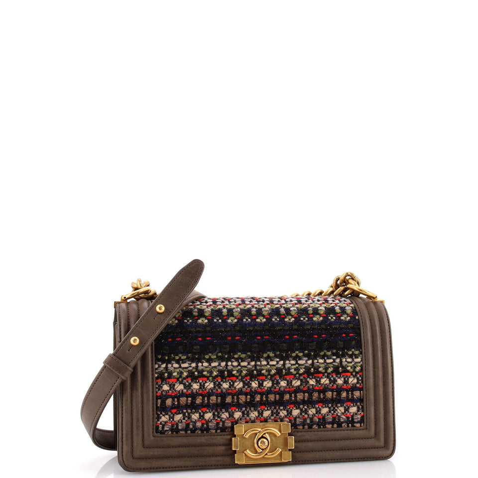 Boy Flap Bag Quilted Tweed Old Medium