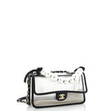 Sand By The Sea Pearl Flap Bag PVC with Lambskin Medium