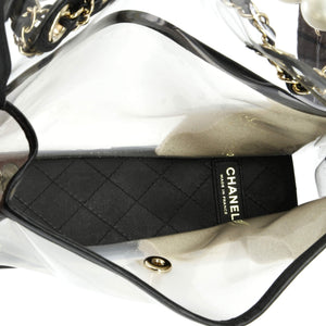 Sand By The Sea Pearl Flap Bag PVC with Lambskin Medium