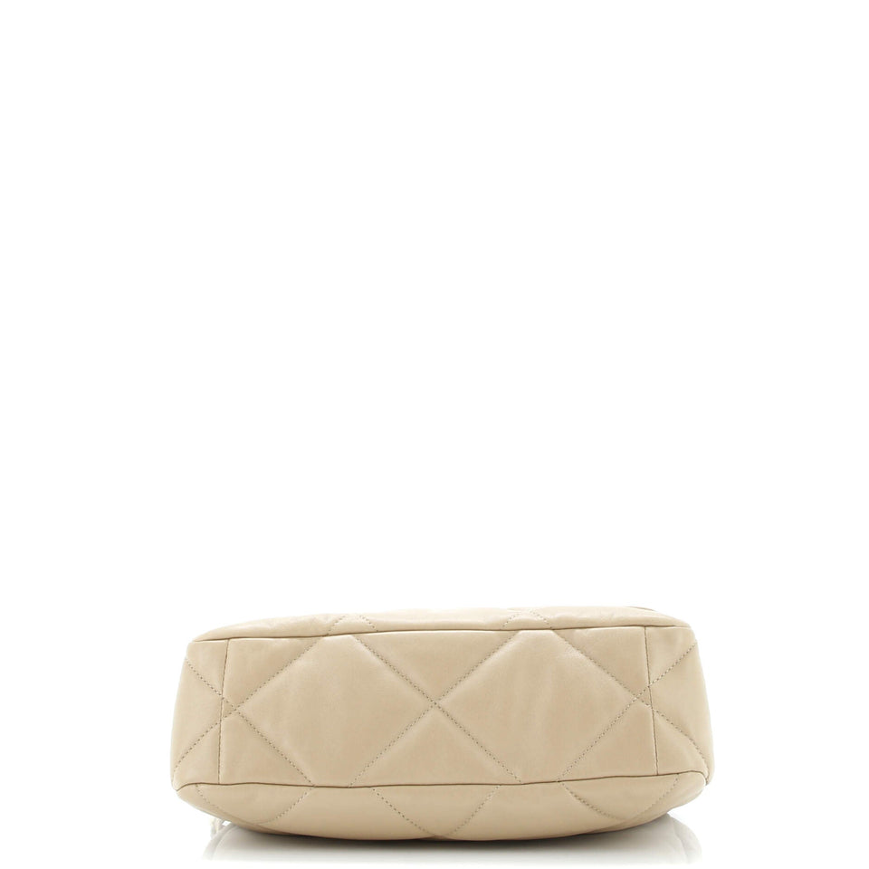 19 Flap Bag Quilted Leather Large