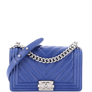 Boy Flap Bag Chevron Caviar Old Medium