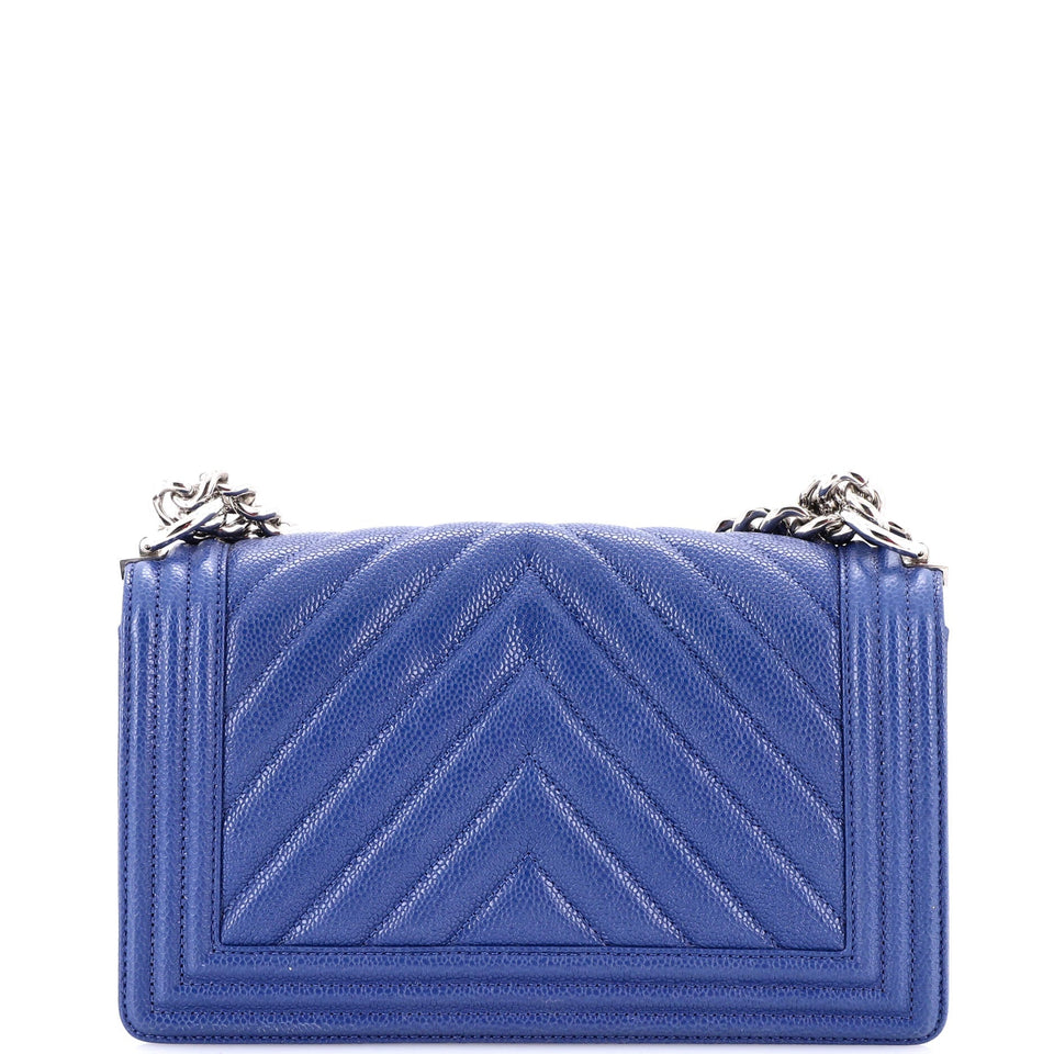 Boy Flap Bag Chevron Caviar Old Medium