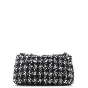 19 Flap Bag Quilted Tweed Maxi