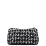 19 Flap Bag Quilted Tweed Maxi