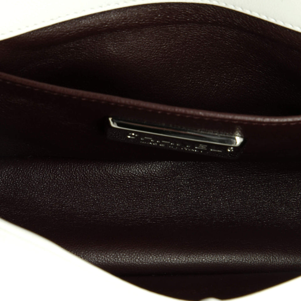 Boy Flap Bag Chevron Lizard with Leather Small