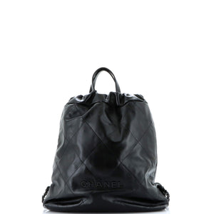 So Black 22 Chain Backpack Quilted Calfskin Large