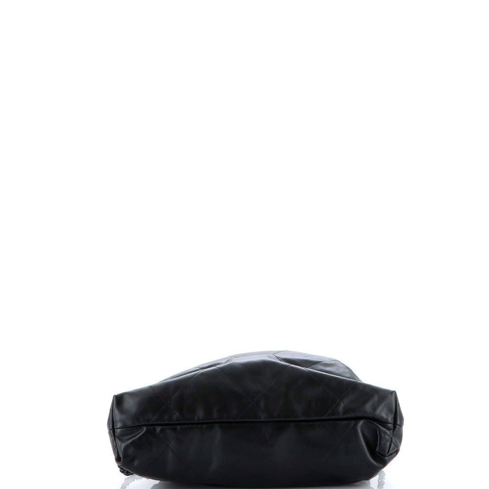So Black 22 Chain Backpack Quilted Calfskin Large