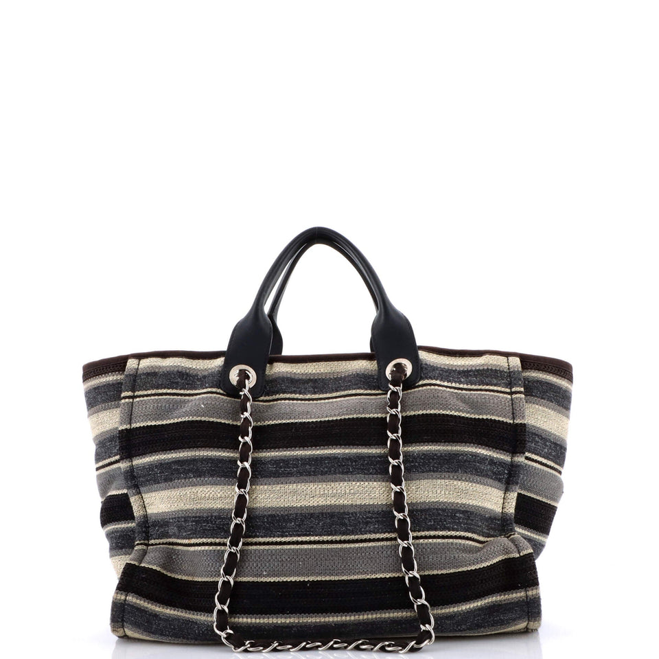 Deauville Tote Stripe Canvas Medium