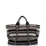 Deauville Tote Stripe Canvas Medium