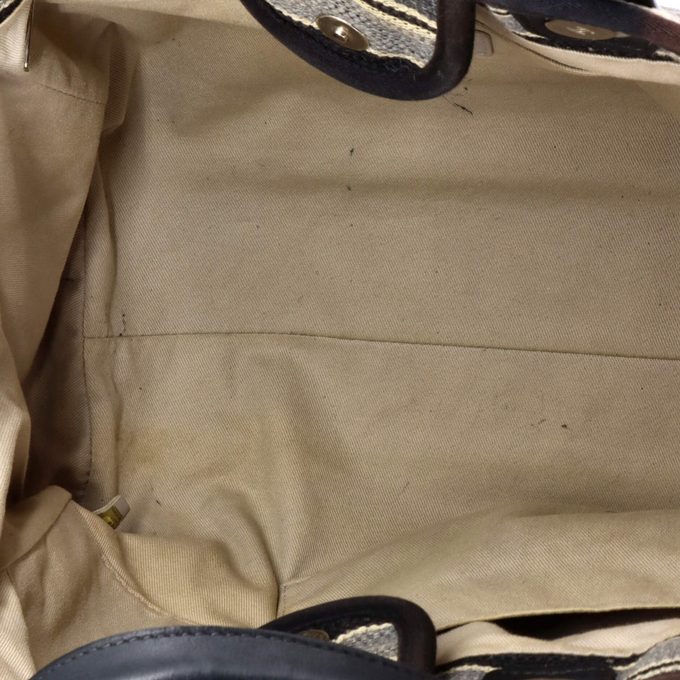 Deauville Tote Stripe Canvas Medium