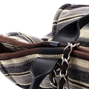 Deauville Tote Stripe Canvas Medium