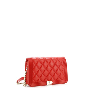 Boy Wallet on Chain Quilted Lambskin